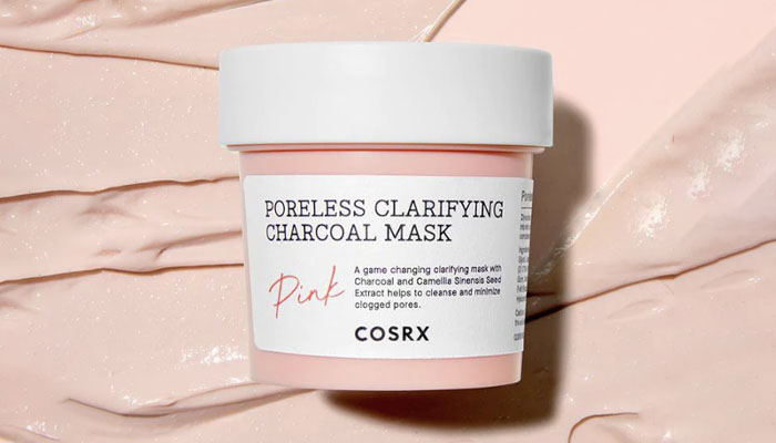 COSRX Poreless Clarifying Charcoal Mask - Pink; Korean wash off mask
