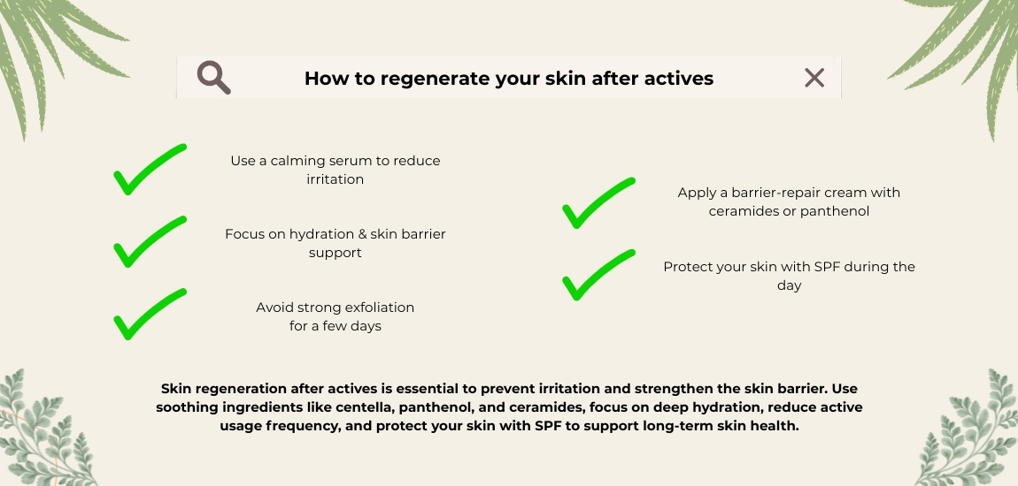 How to regenerate your skin after actives