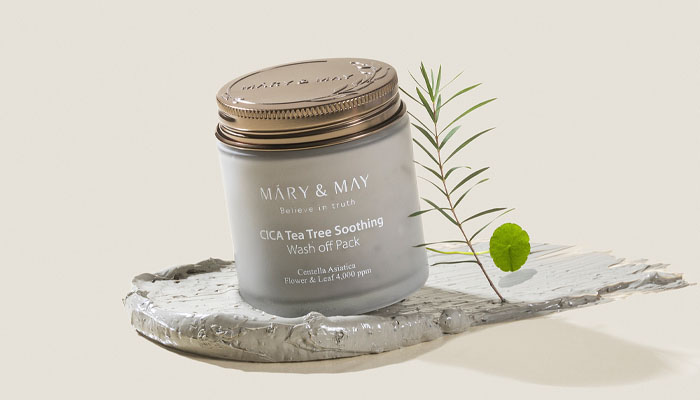 Mary & May CICA Tea Tree Soothing Wash Off Pack; Korean skincare for acne