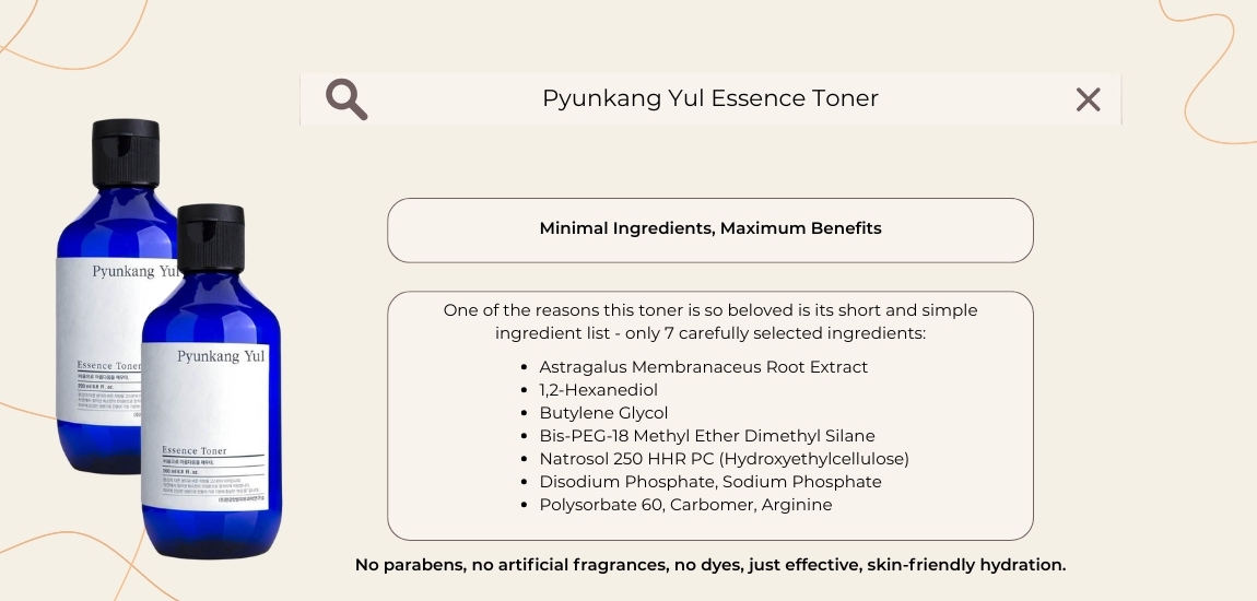Pyunkang Yul Essence Toner - ingredients